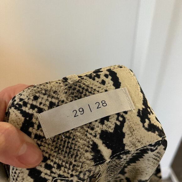 Snake Print Belted Dressy Shorts - Picture 2 of 3